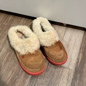 Cozy Brown and Cream Kids Shoes